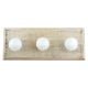 Milky Glass Top Wooden Hooks